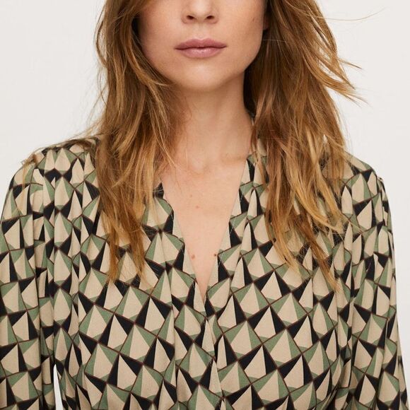 Mango Printed Wrap Dress New - Picture 4 of 8